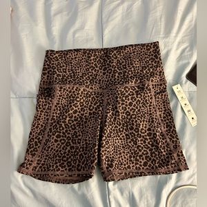 cheetah print biker shorts